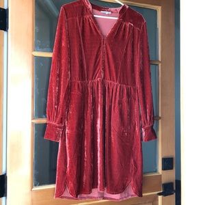 Red/Orange ROOLEE Velvet Dress